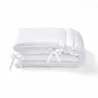 Tour de lit double gaze de coton BLANC