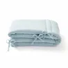 Tour de lit double gaze de coton BLEU GLACIER