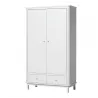 Armoire Wood 2 portes Blanc