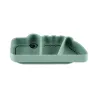 Assiette antidérapante silicone, Croco vert