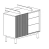 Plan à langer pour commode MOOD Clay (Argile)