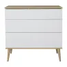 Commode 3 tiroirs FLOW White & Oat