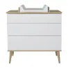 Commode 3 tiroirs FLOW White & Oat