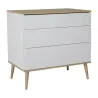 Commode 3 tiroirs FLOW White & Oat