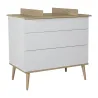 Commode 3 tiroirs FLOW White & Oat