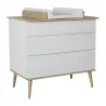 Commode 3 tiroirs FLOW White & Oat