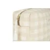 Trousse de toilette en nid d'abeille Diva Ivory checks