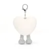 Amuseable Cream Heart Bag Charm