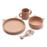 Set repas en Silicone Vivi Chat Dark Rose