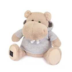 Hippo Beige avec Sweat gris 40cm