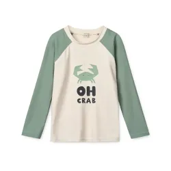 Tee Shirt anti UV Noah - Crabe Sandy Peppermint